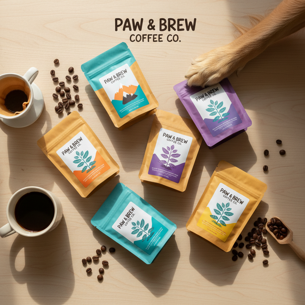 Furry Brew Roasters Coffee Sample Pack lifestyle photo